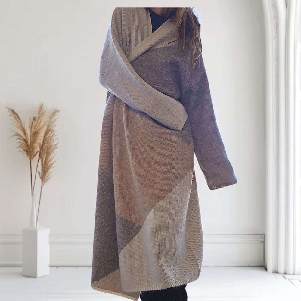 Cozy Oversized Long Fuzzy Knit Cardigan - Picture 4 of 6